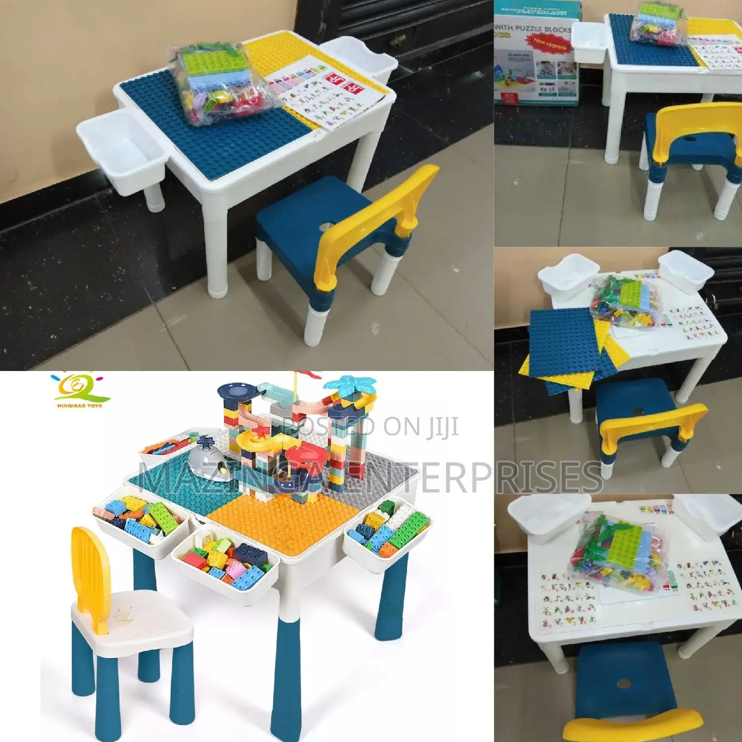 7in1 Kids Building Blocks and Play Table