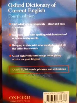 Oxford Dictionary of Current English.