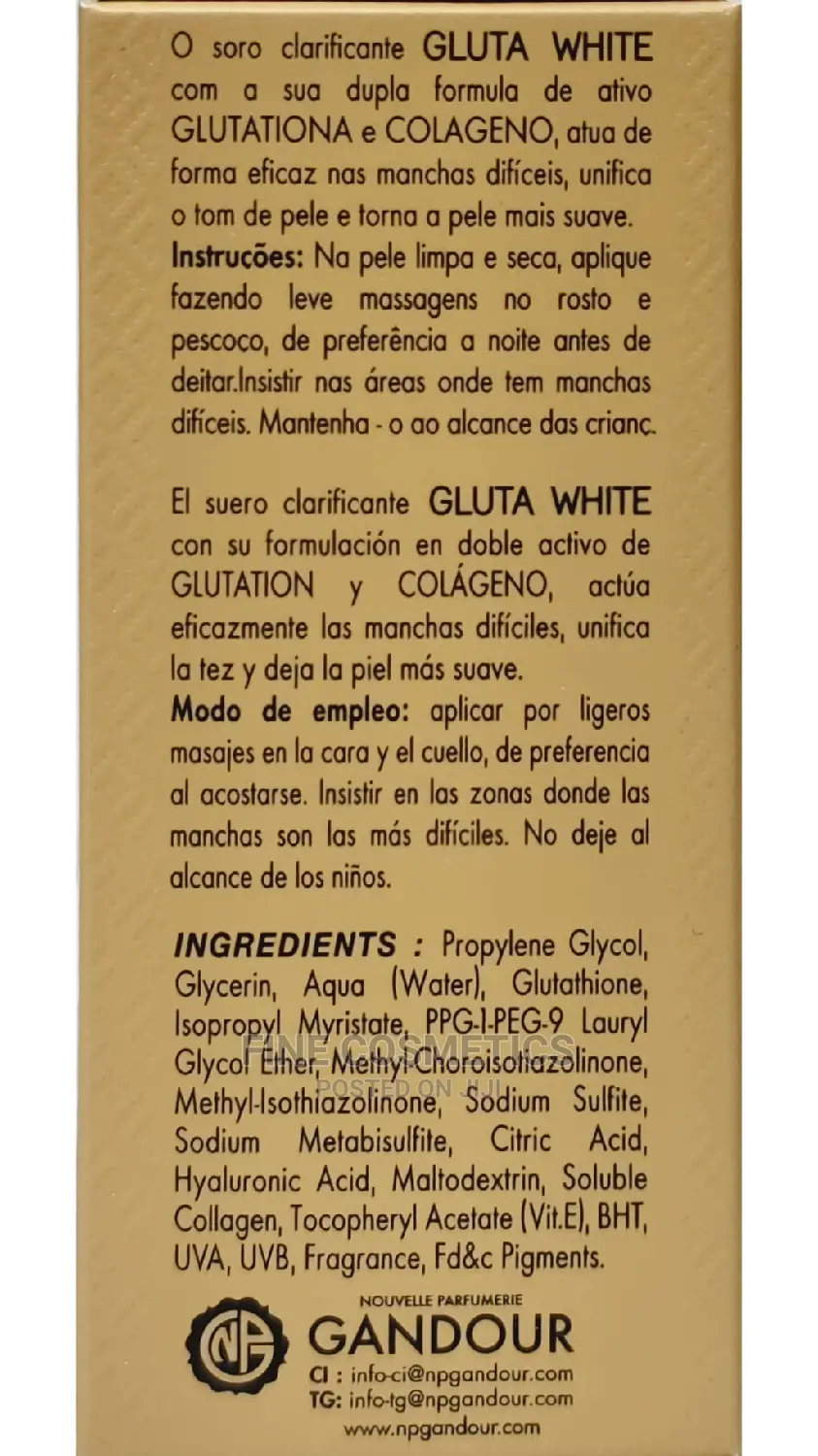 Gluta White Serum, Glutathione And Collagen Intense Serum