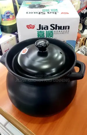 Ceramic Black Casserole Clay Pot With Lid