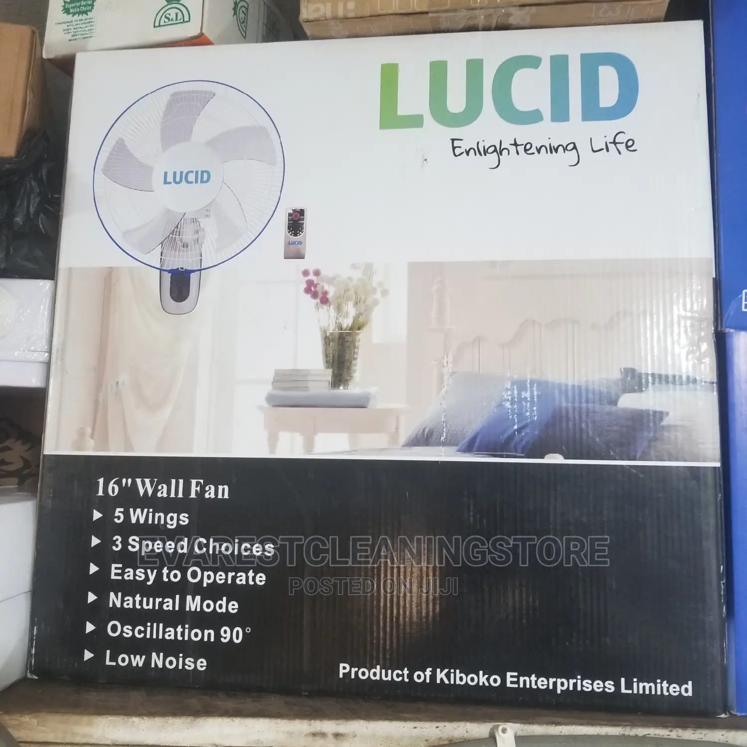 Remote Wall Fan Lucid