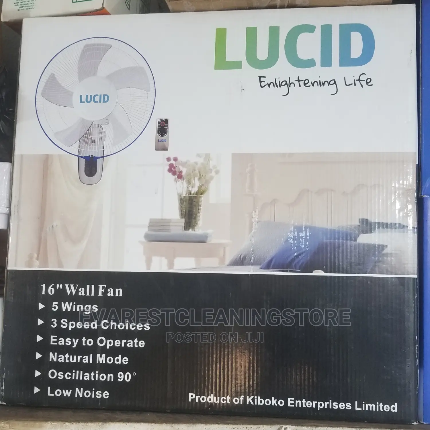 Remote Wall Fan Lucid
