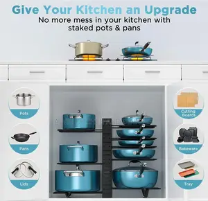 Pots and Pans Organizer for Cabinet
