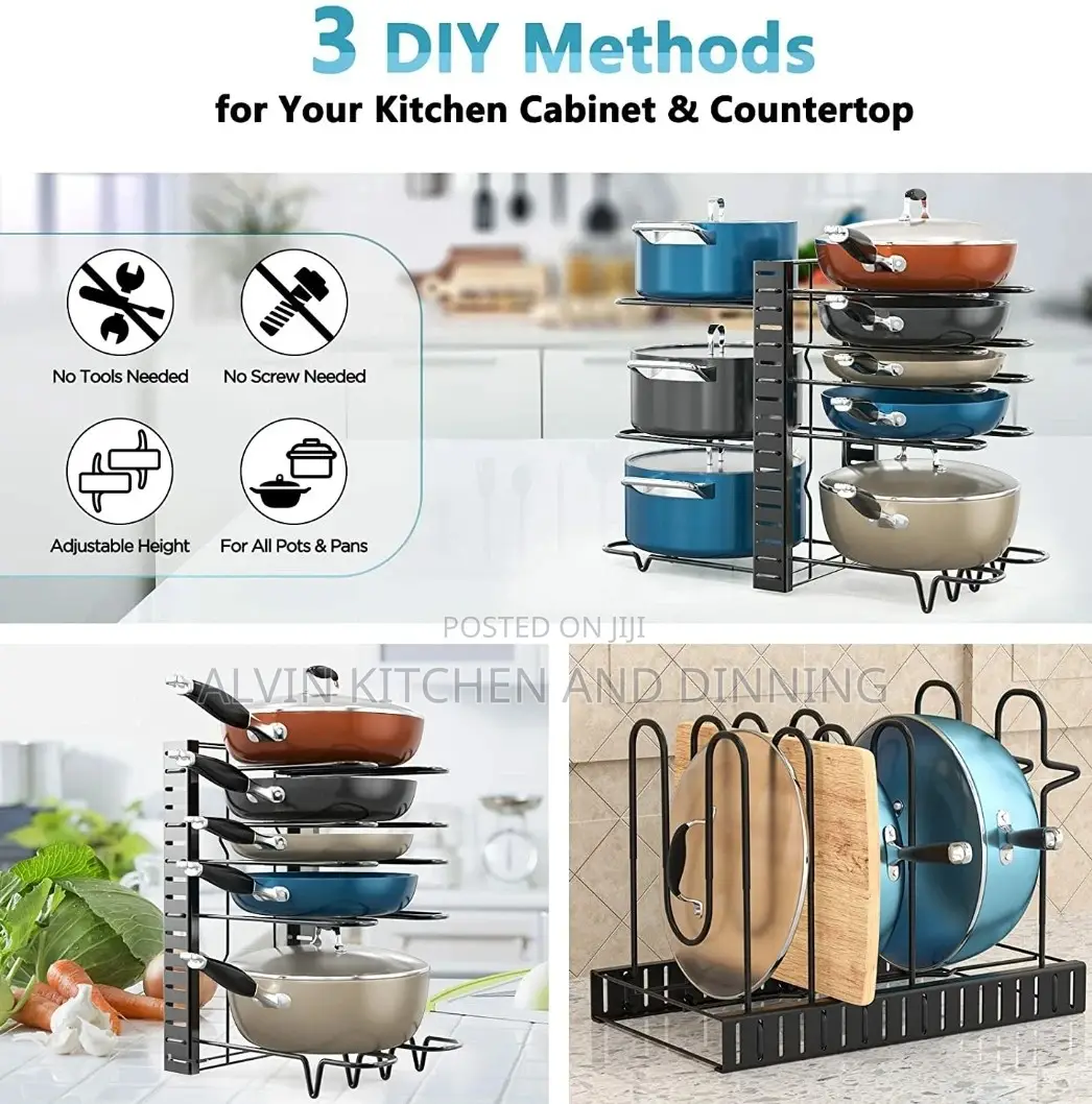 Pots and Pans Organizer for Cabinet