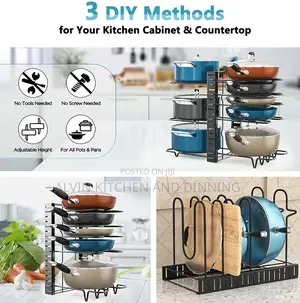 Pots and Pans Organizer for Cabinet