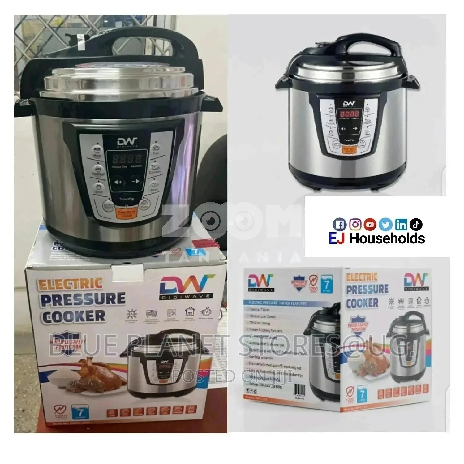 Digiwave (DW) 7L Digital Electric Multi-Cook Pressure Cooker