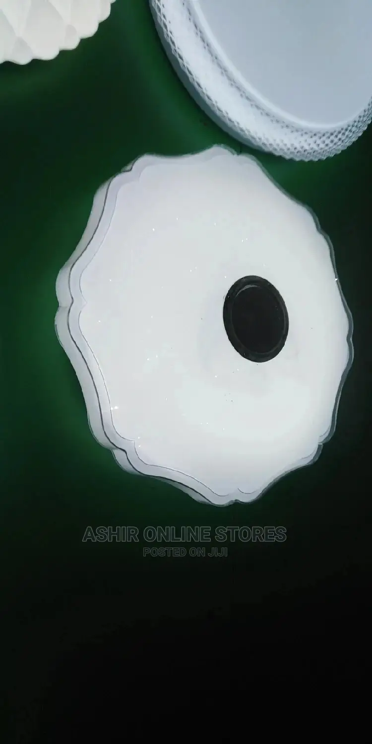 White Ceiling Light With Bluetooth Speakers