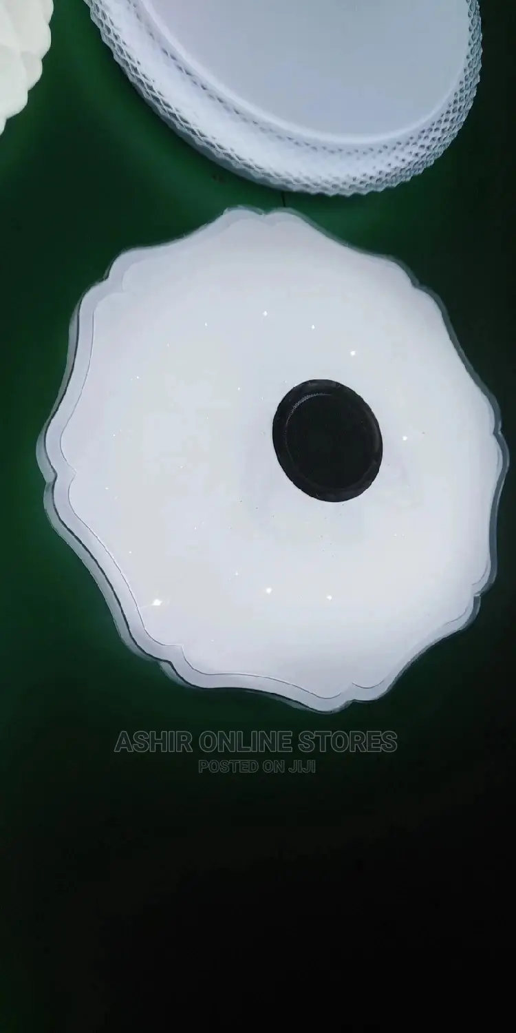 White Ceiling Light With Bluetooth Speakers