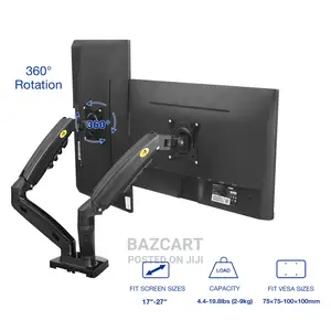 Dual Screen Monitor Flexible Mount 17-27 Inch