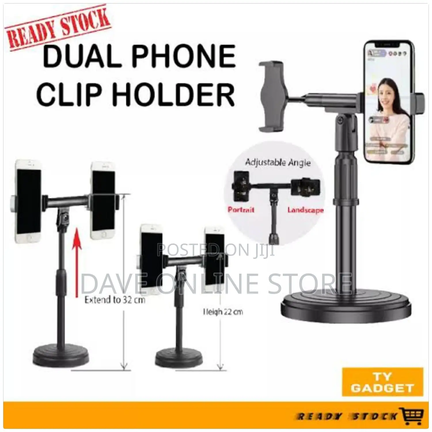 Dual Phone Clip Holder
