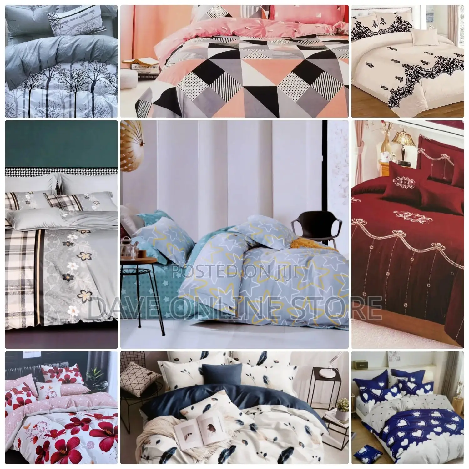 6*6 Duvets With One Bedsheet and Two Pillowcases