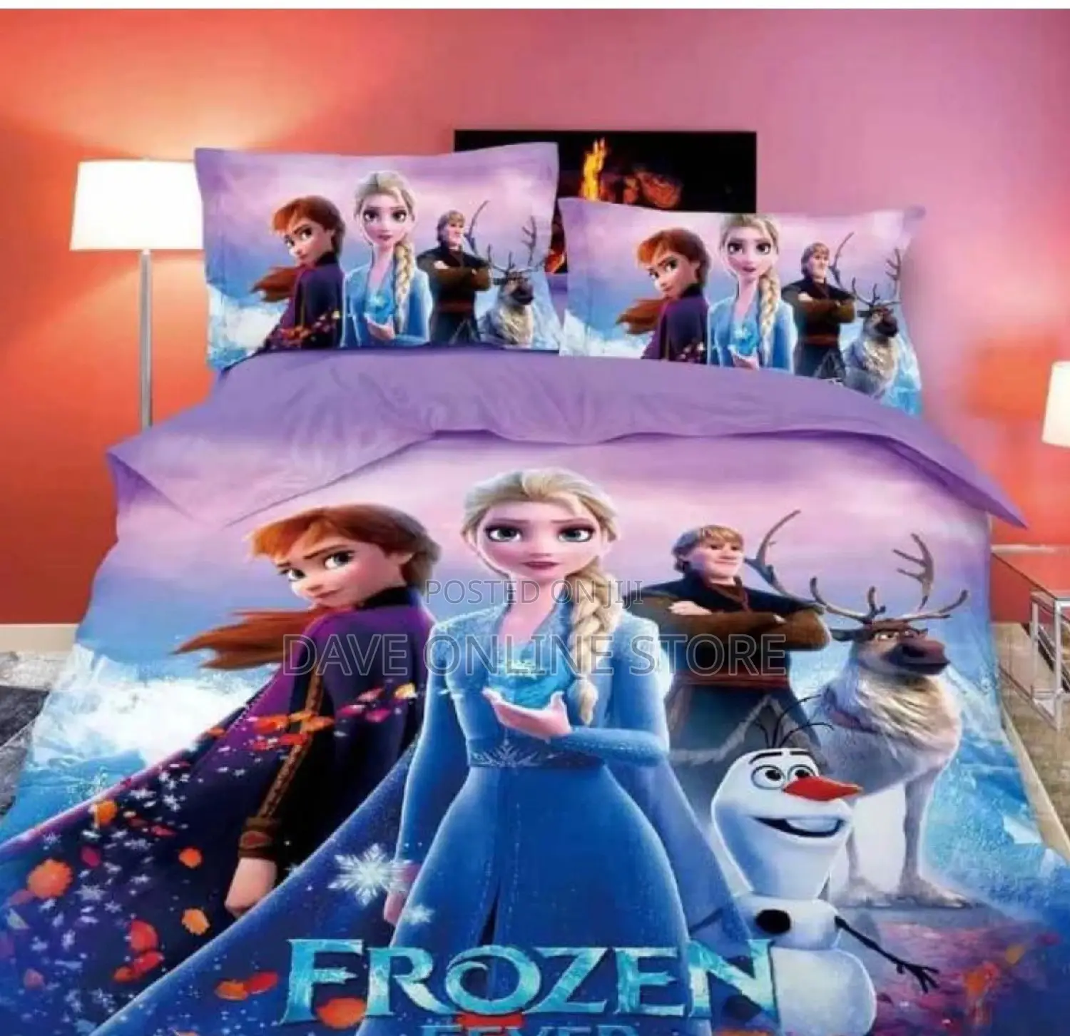 Kids Cartoon Duvets ( 1 Duvet,1 Bedsheet,1 Pillowcases