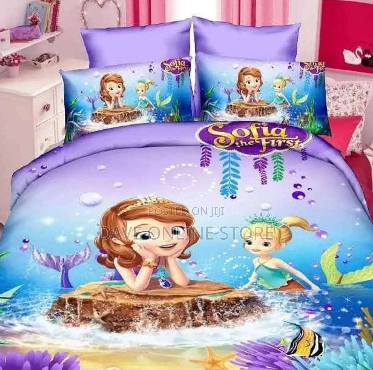 Kids Cartoon Duvets ( 1 Duvet,1 Bedsheet,1 Pillowcases