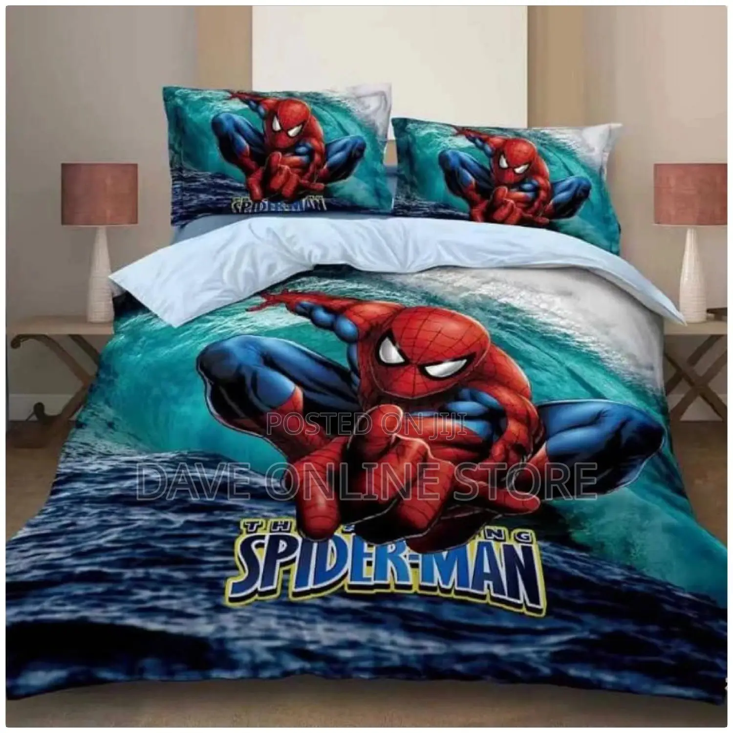 Kids Cartoon Duvets ( 1 Duvet,1 Bedsheet,1 Pillowcases
