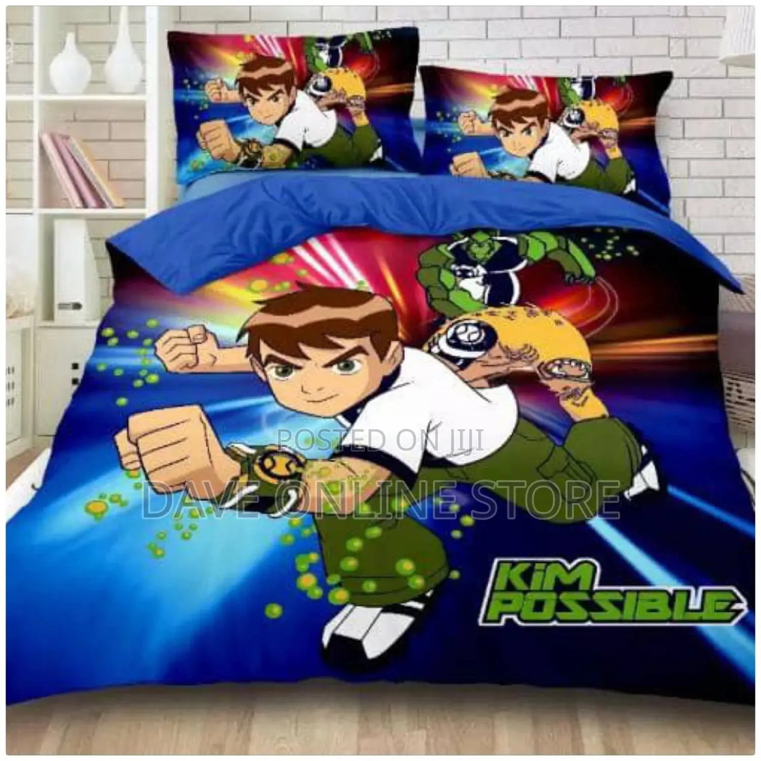 Kids Cartoon Duvets ( 1 Duvet,1 Bedsheet,1 Pillowcases