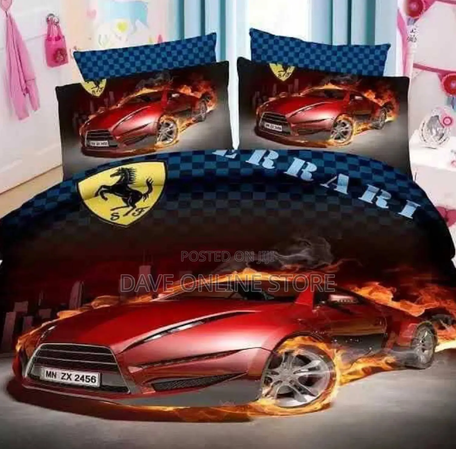 Kids Cartoon Duvets ( 1 Duvet,1 Bedsheet,1 Pillowcases