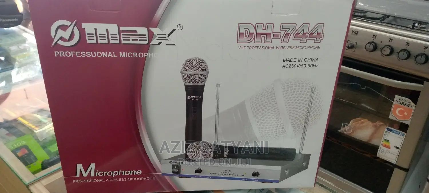 DH-744 MAX Prof Wirelss Micphone Hgh VHF Dul Channel Miphone