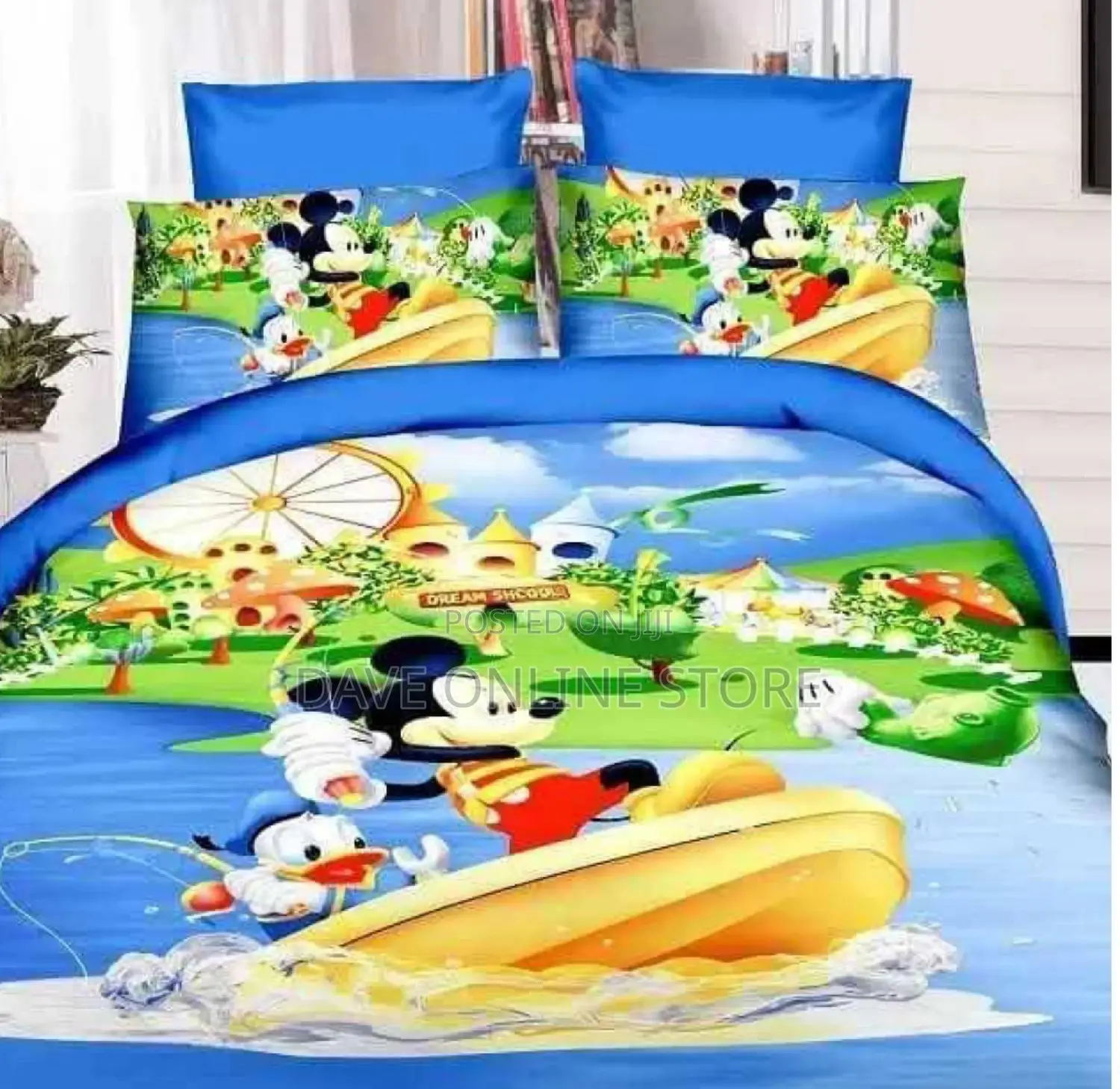 Kids Cartoon Duvets ( 1 Duvet,1 Bedsheet,1 Pillowcases