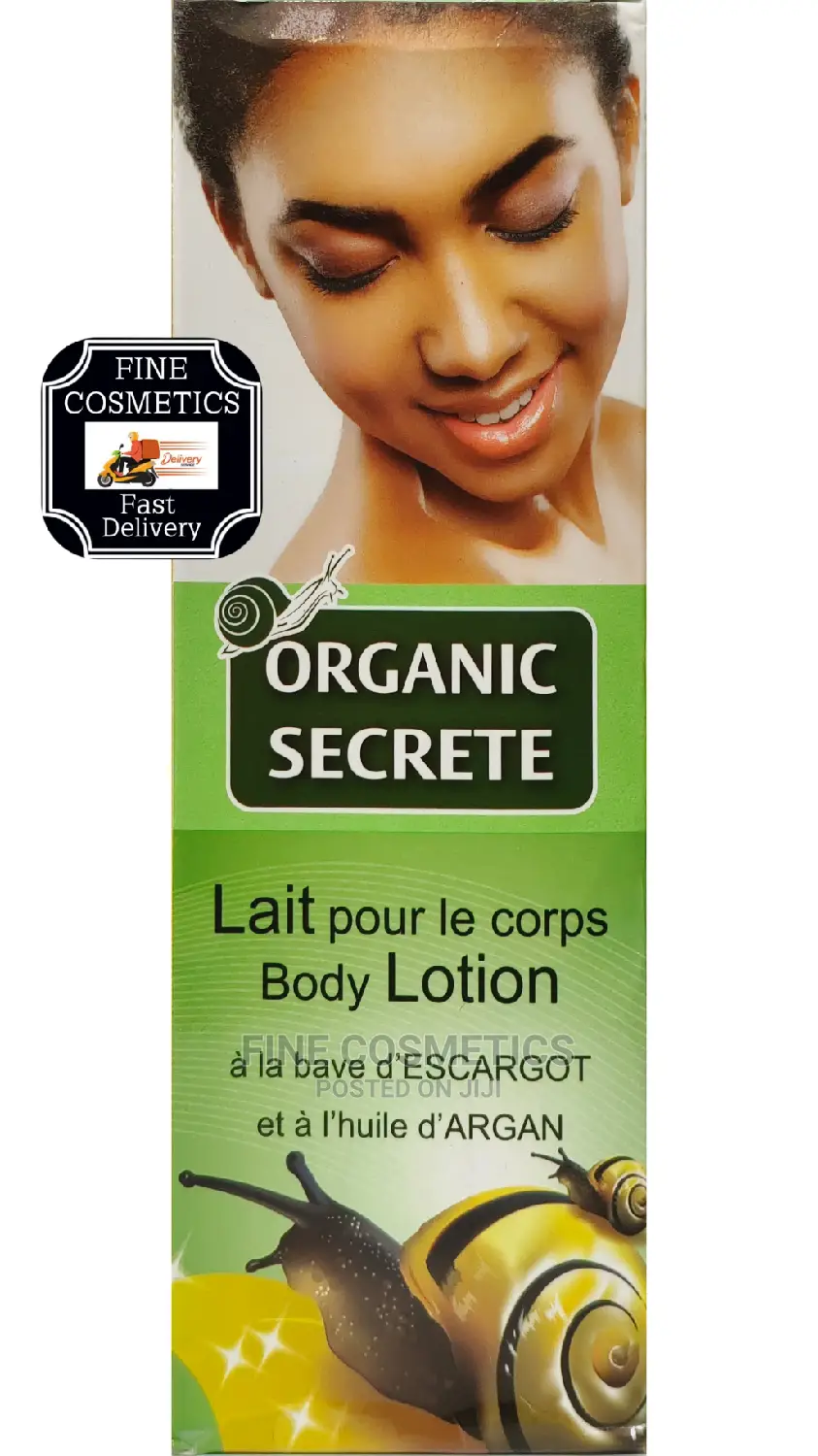 Organic Secret Pure Argan Oil and Escargot Body Lotion.