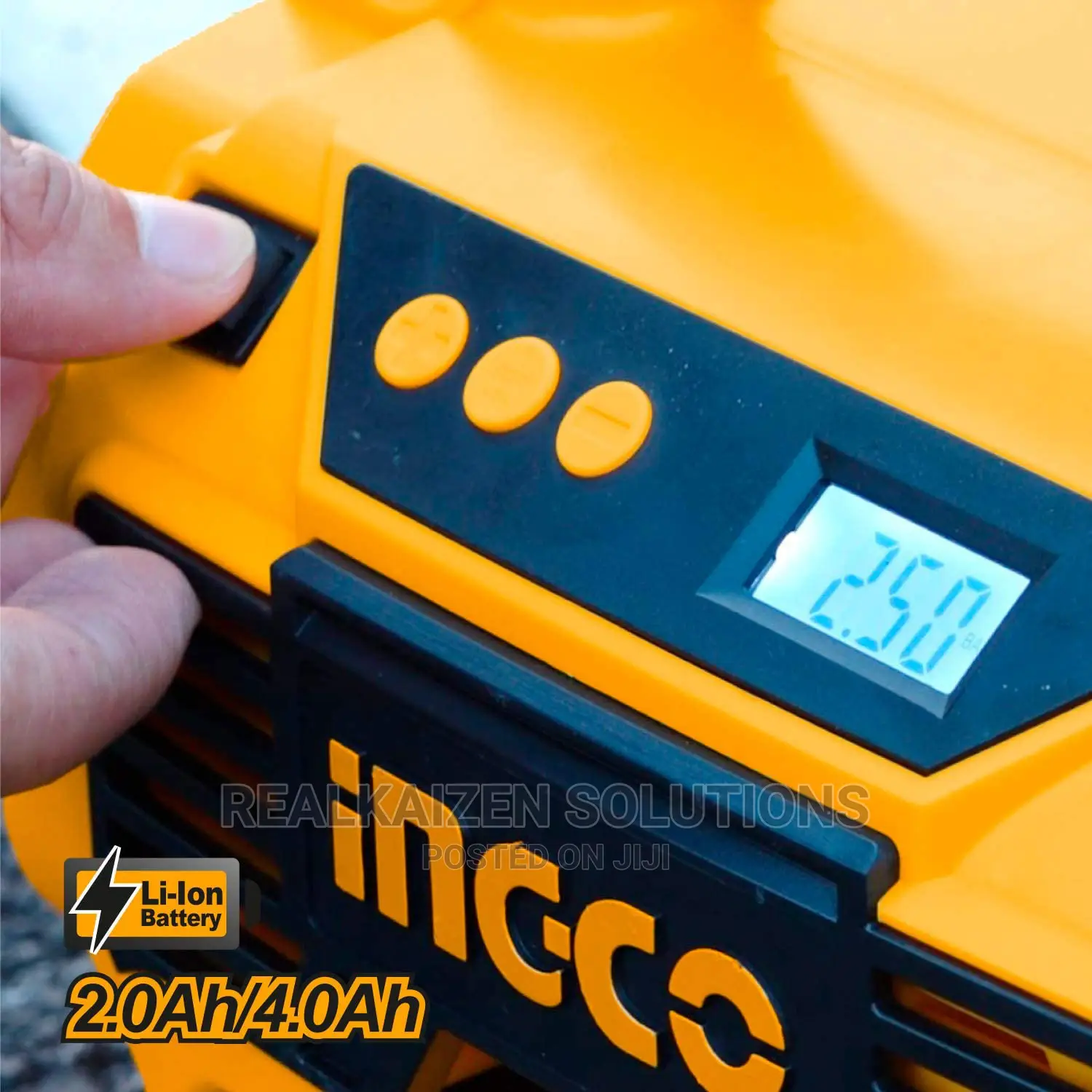 INGCO 20V 120psi Portable Lithium-Ion Vehicle Air Compressor