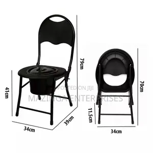 Portable Folding Potty Mobile Toilet Camping Chair