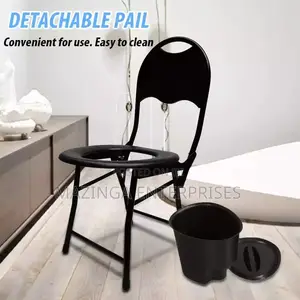 Portable Folding Potty Mobile Toilet Camping Chair