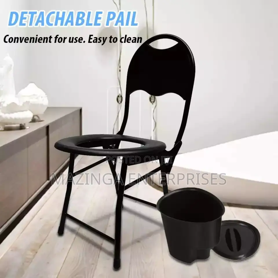 Portable Folding Potty Mobile Toilet Camping Chair