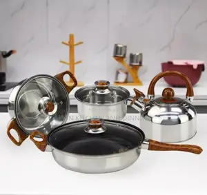 Stainless Steel Non-Stick Cookware Set
 a Whistling Kettle