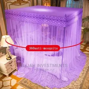 Four Big Stands Square Mosquito Net