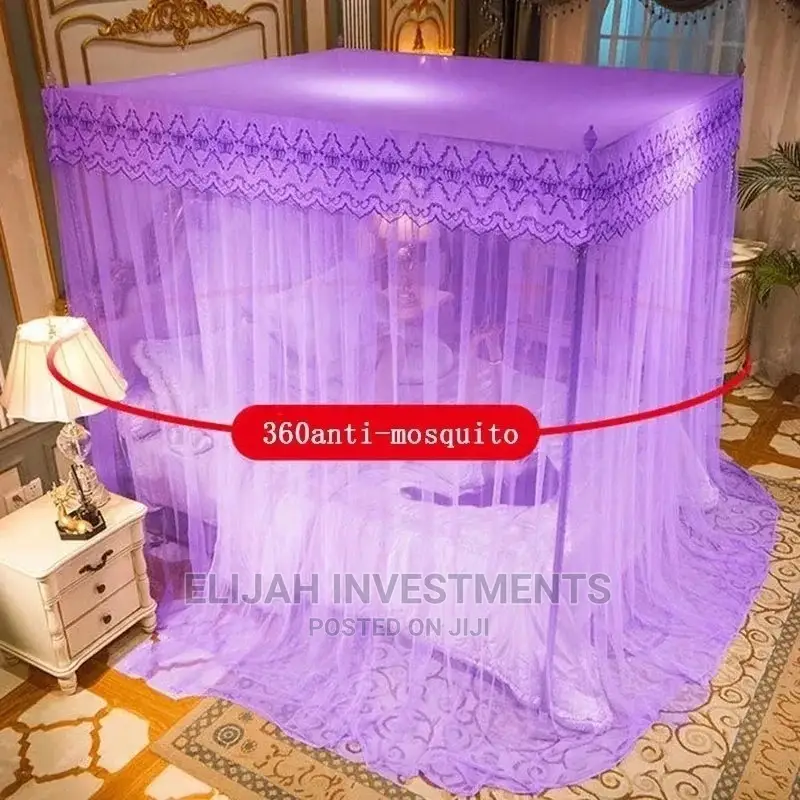 Four Big Stands Square Mosquito Net