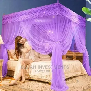 Four Big Stands Square Mosquito Net