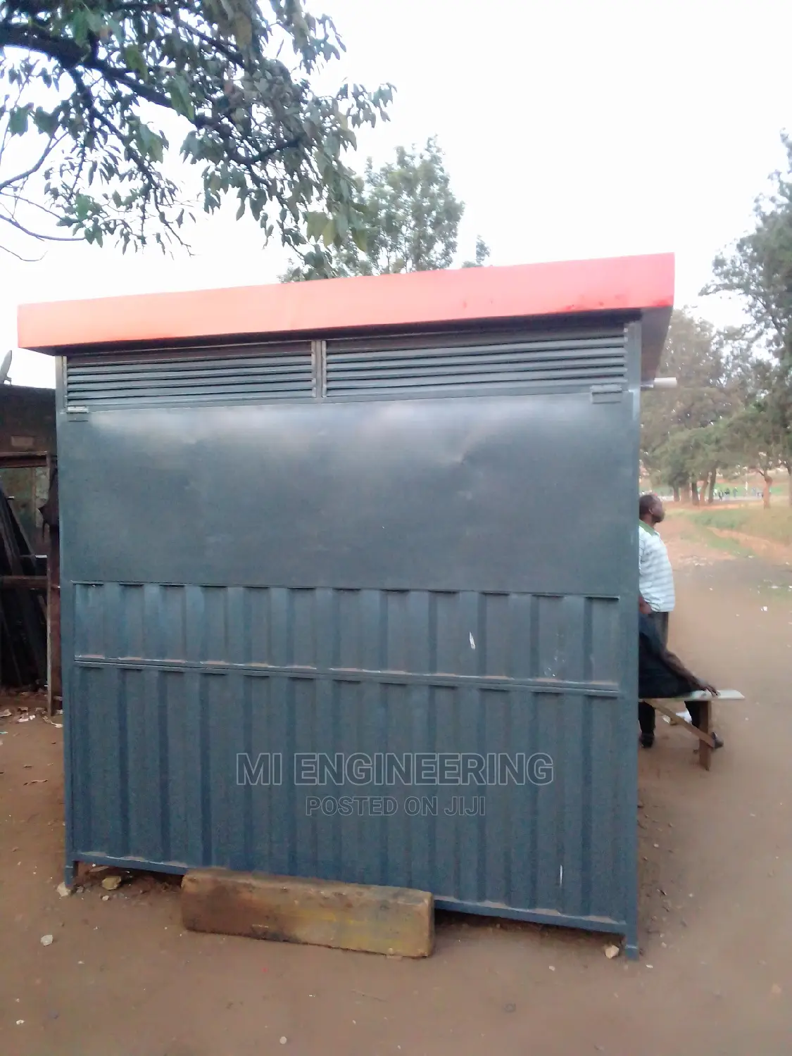 Steel Kiosk With Roller Shutter a Pergola Shade