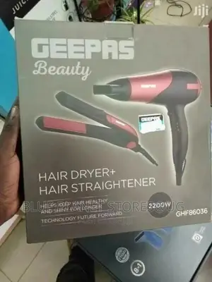 Geepas 2_in_1 Hair Dryer + Hair Straightener || GHF86036