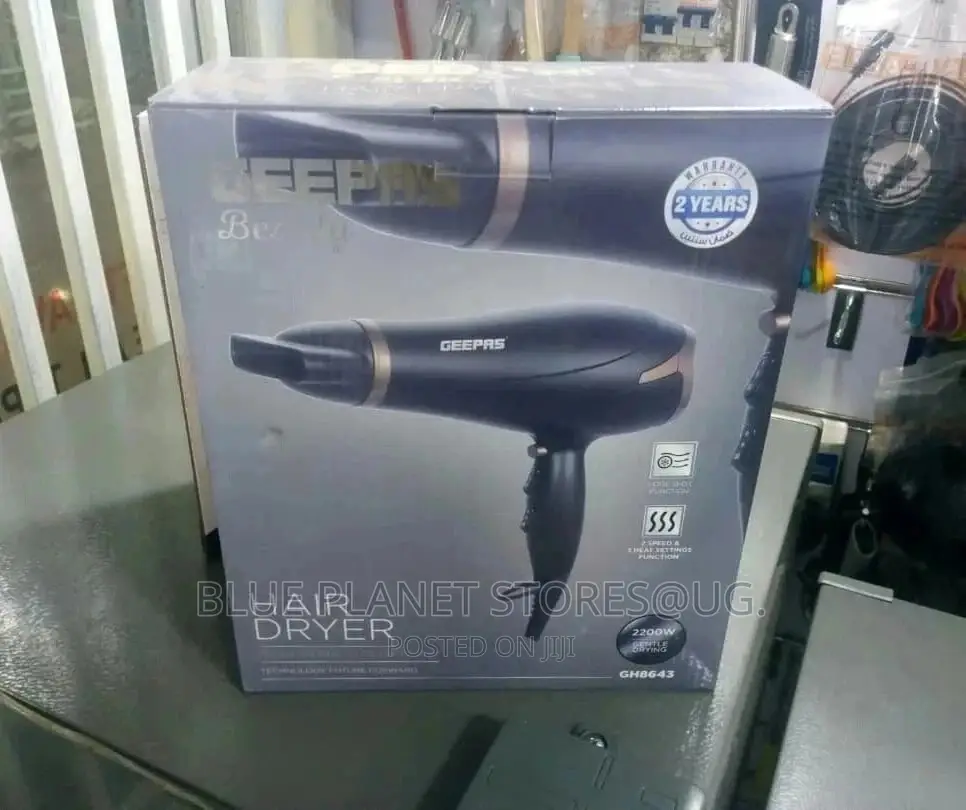 Geepas Compact Hair Dryer || 2200w | 3 Heat Setting [Gh8643]