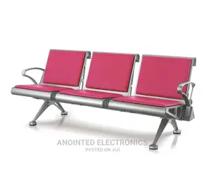 Waiting Chair Pink Three Seats