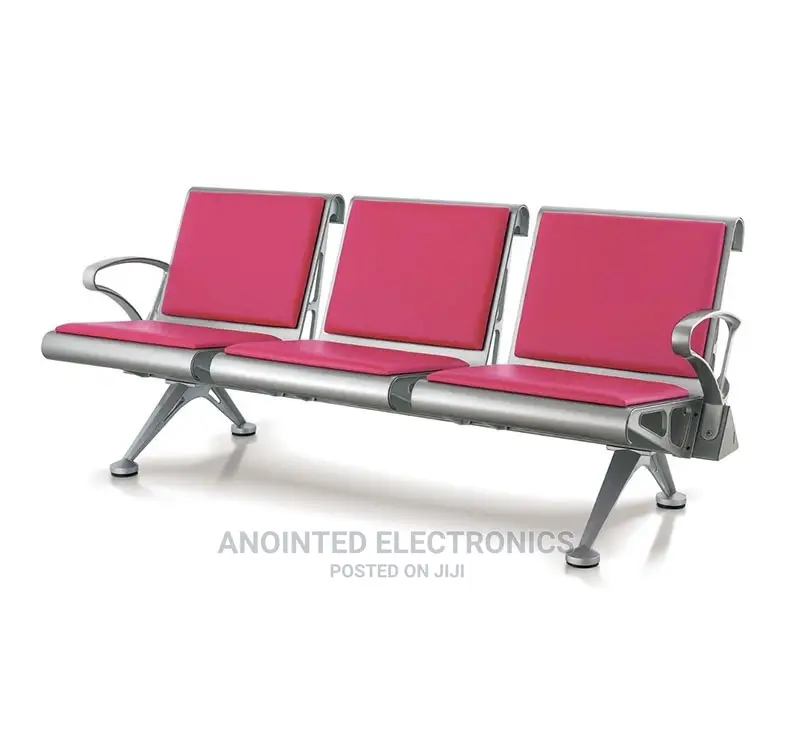 Waiting Chair Pink Three Seats