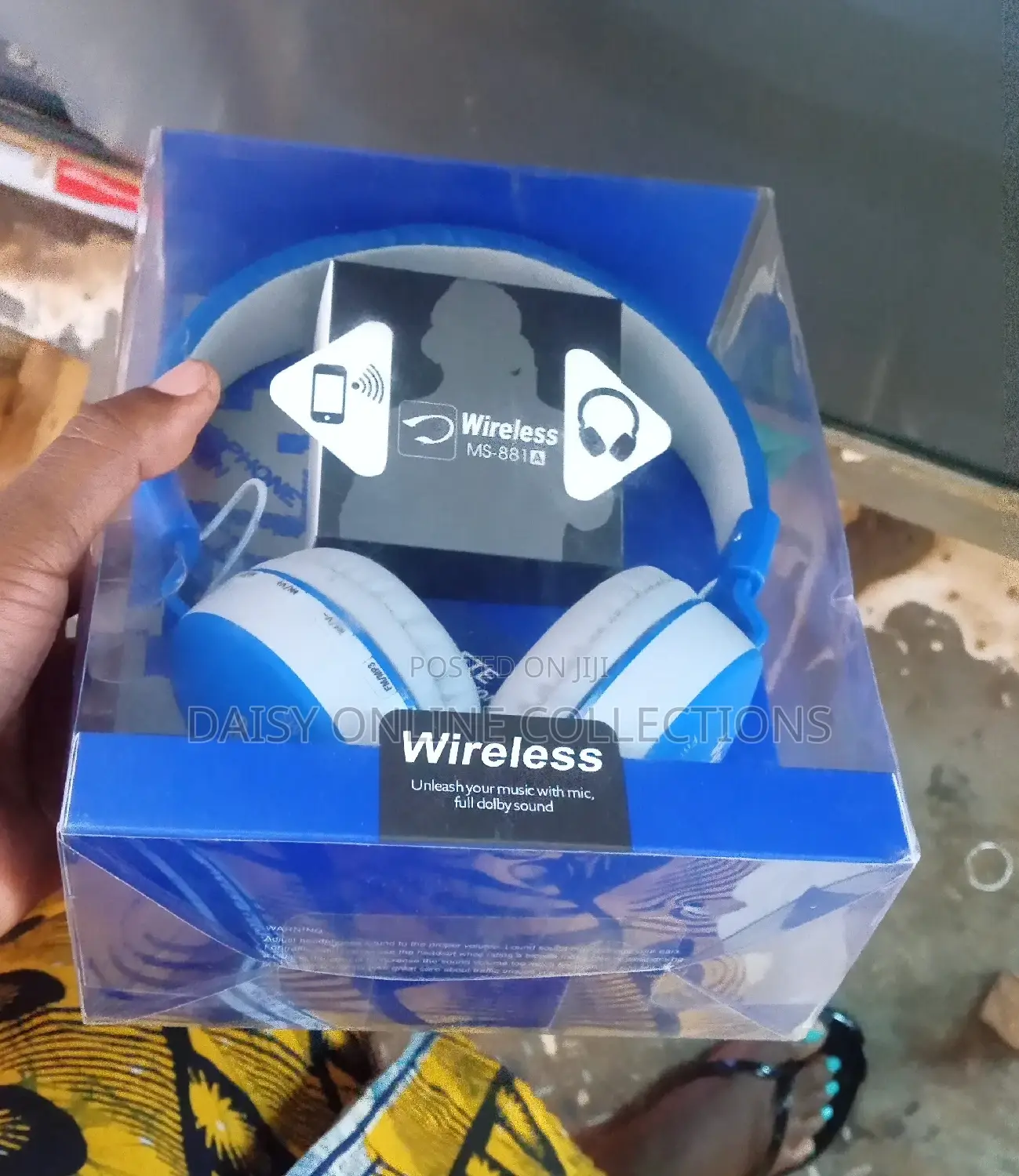 Wireless Ms Headphones Blue