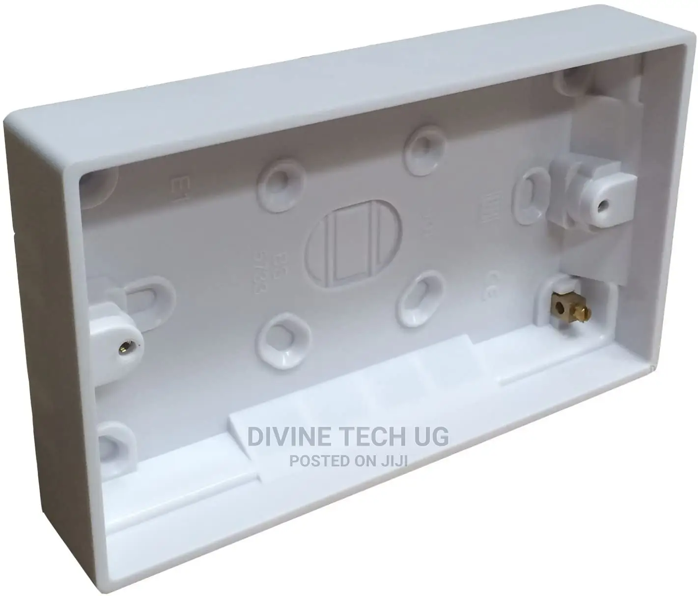 Double Wall Socket Back Box Pattress-Twin 2 Gang Switched