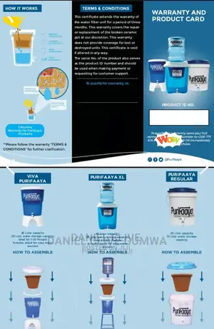 Ceramic Water Filter/Purifaaya/Dispenser