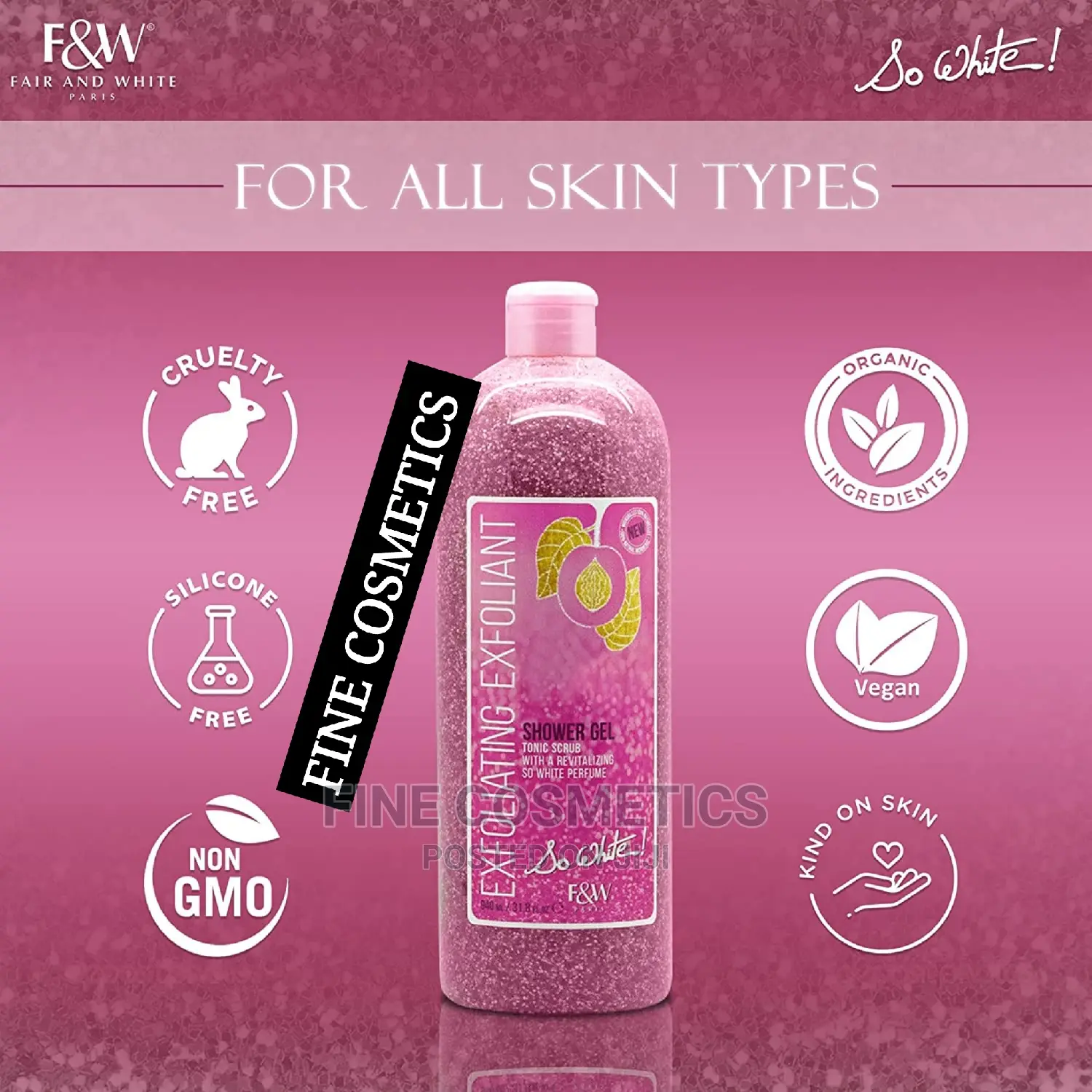 ORIGINAL Fair and White So White Exfoliate Shower Gel Scrub