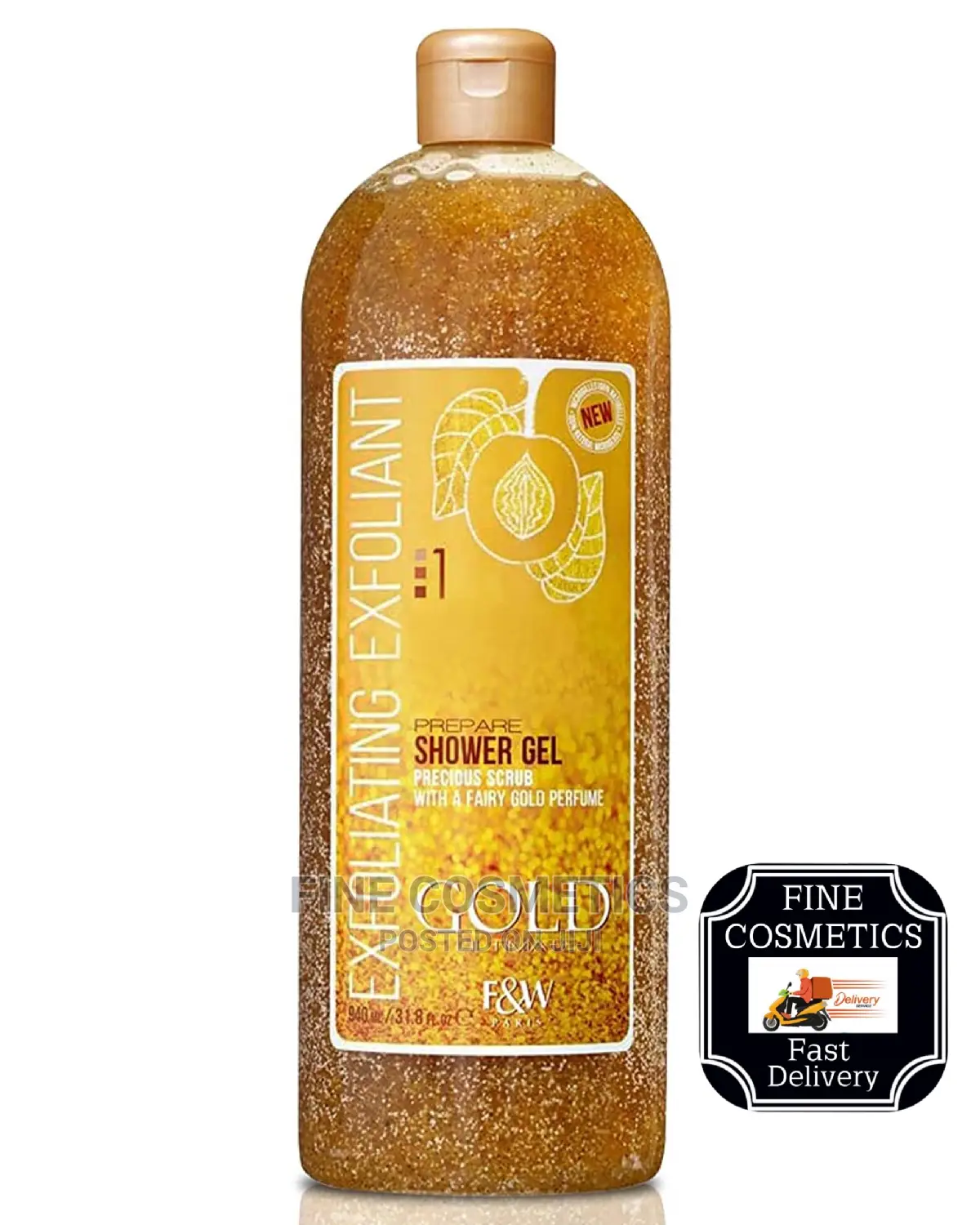 Fair and White Gold Precious Scrub Exfoliating Shower Gel