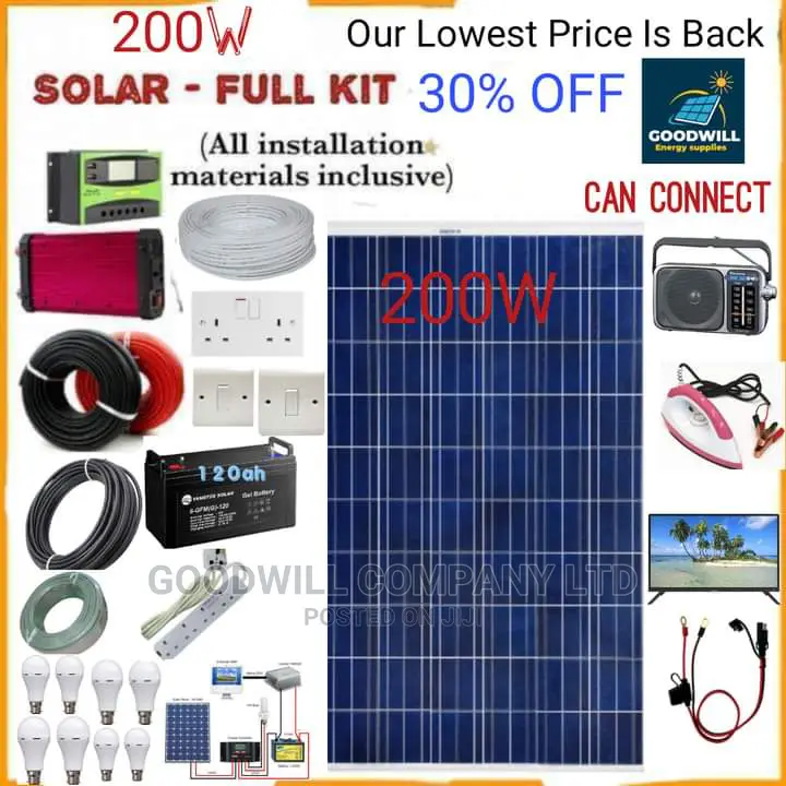 200w Solar System Full Kit