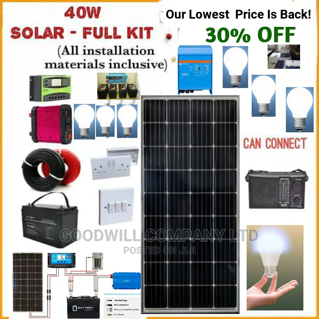 40w Solar System Full Kit
