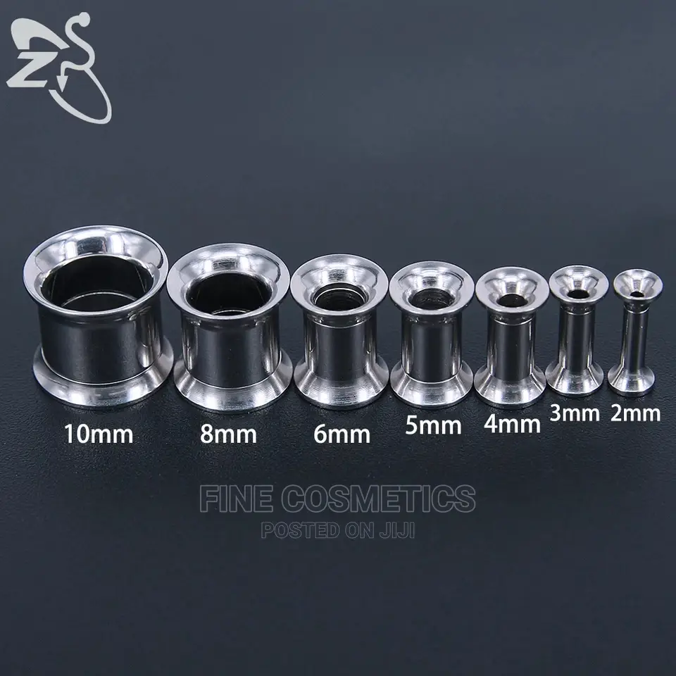1pair Surgical Steel Two Flared Ear Tunnels Stretcher Screw