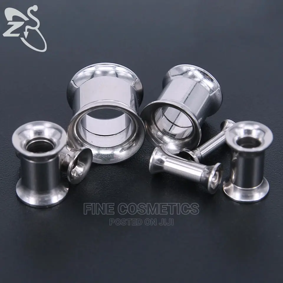 1pair Surgical Steel Two Flared Ear Tunnels Stretcher Screw
