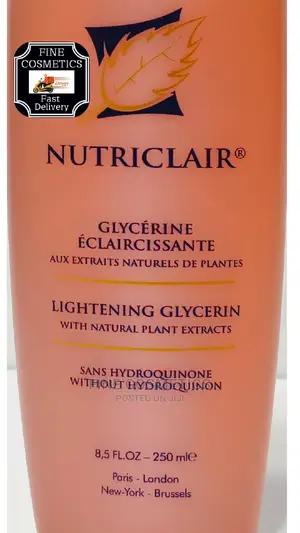 ORIGINAL Nutriclair Lightening Glycerine 8.5 Oz/250ml