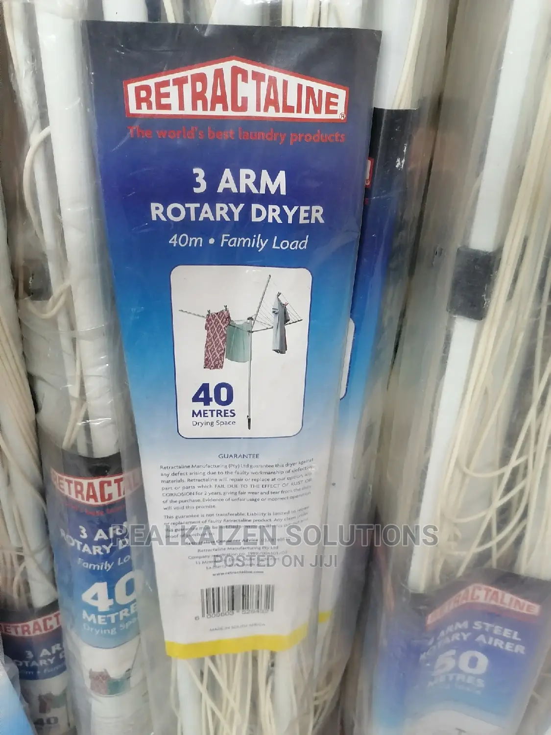 RECTRALINER 3 Arm Rotary Dryer Family Load Cloth Rack 40m