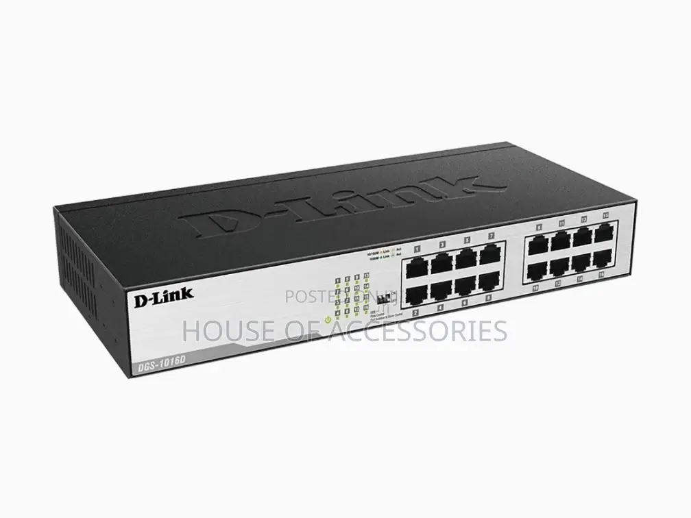 ORIGINAL D-Link 16-Port Gigabit DES F1016 Switch