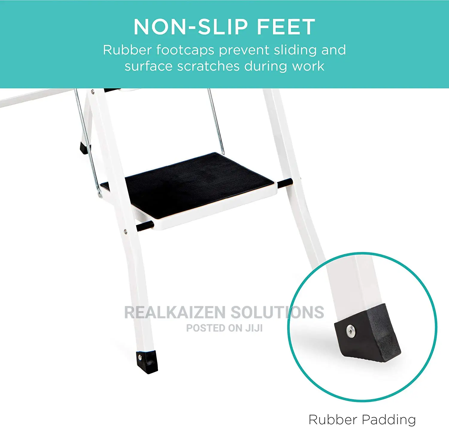 Portable 2 3 4 Step Foldable Anti Slip 150kg Steel Ladder