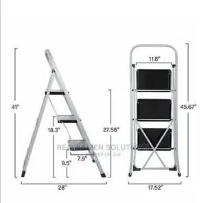 Portable 2 3 4 Step Foldable Anti Slip 150kg Steel Ladder